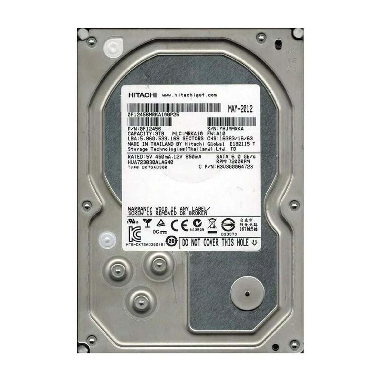 HGST HUA723030ALA640 3TB SATA 6.0Gb/s 3.5" Enterprise Internal Hard Drive