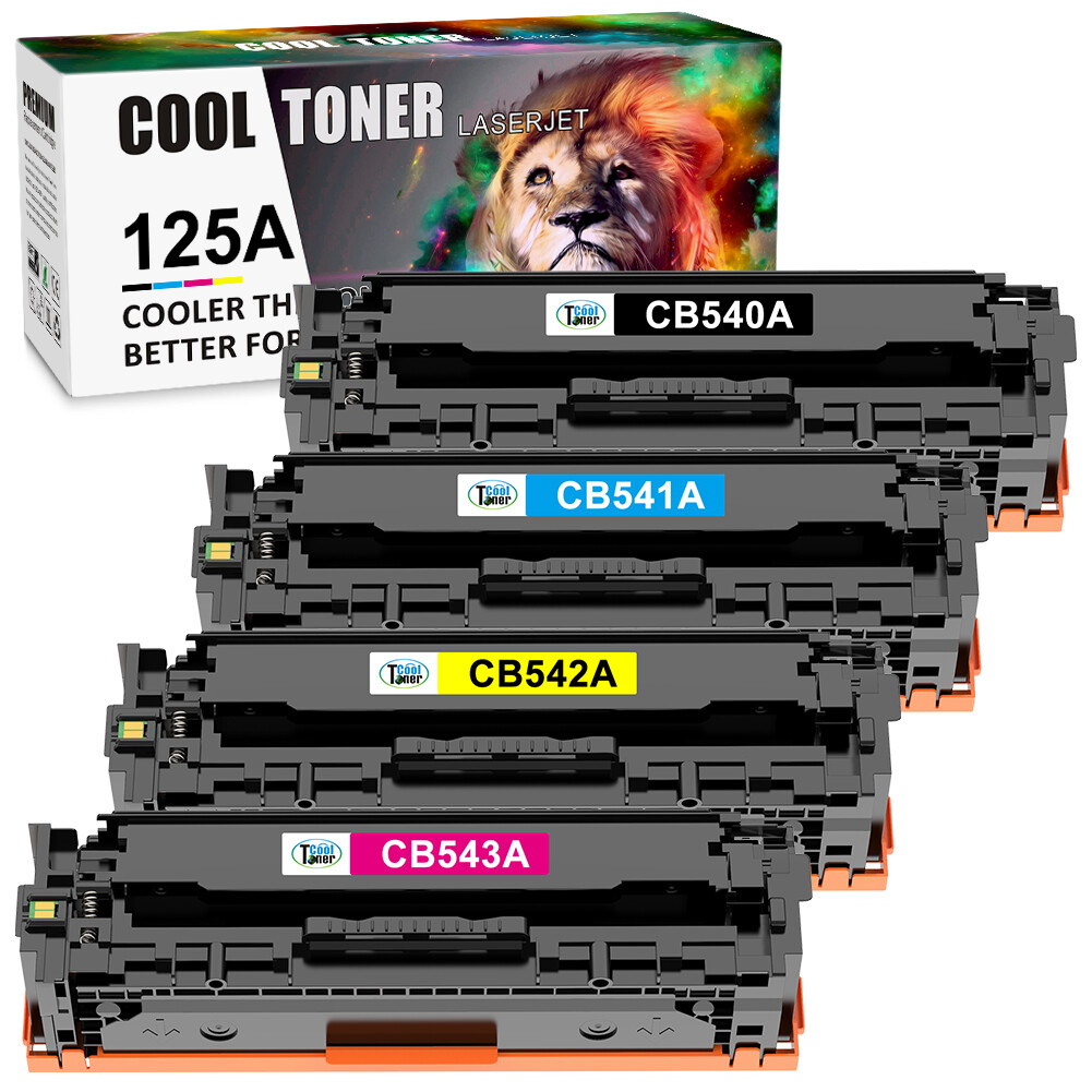 4x CB540A Toner Cartridge For HP 125A Laserjet CP1215 CP1210 CM1312 CP1525nw
