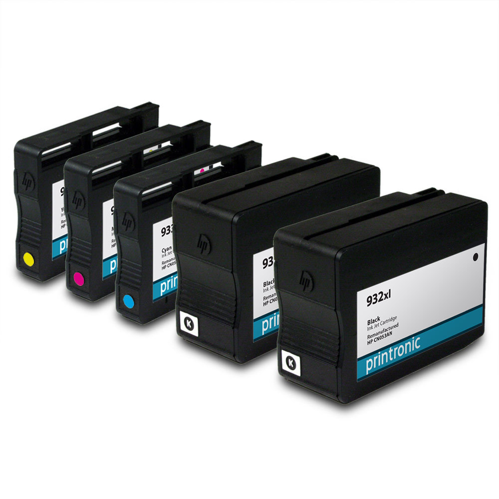 5PK HP 932xl 933xl Ink Cartridges for Officejet 7610 6600 Inkjet Printers