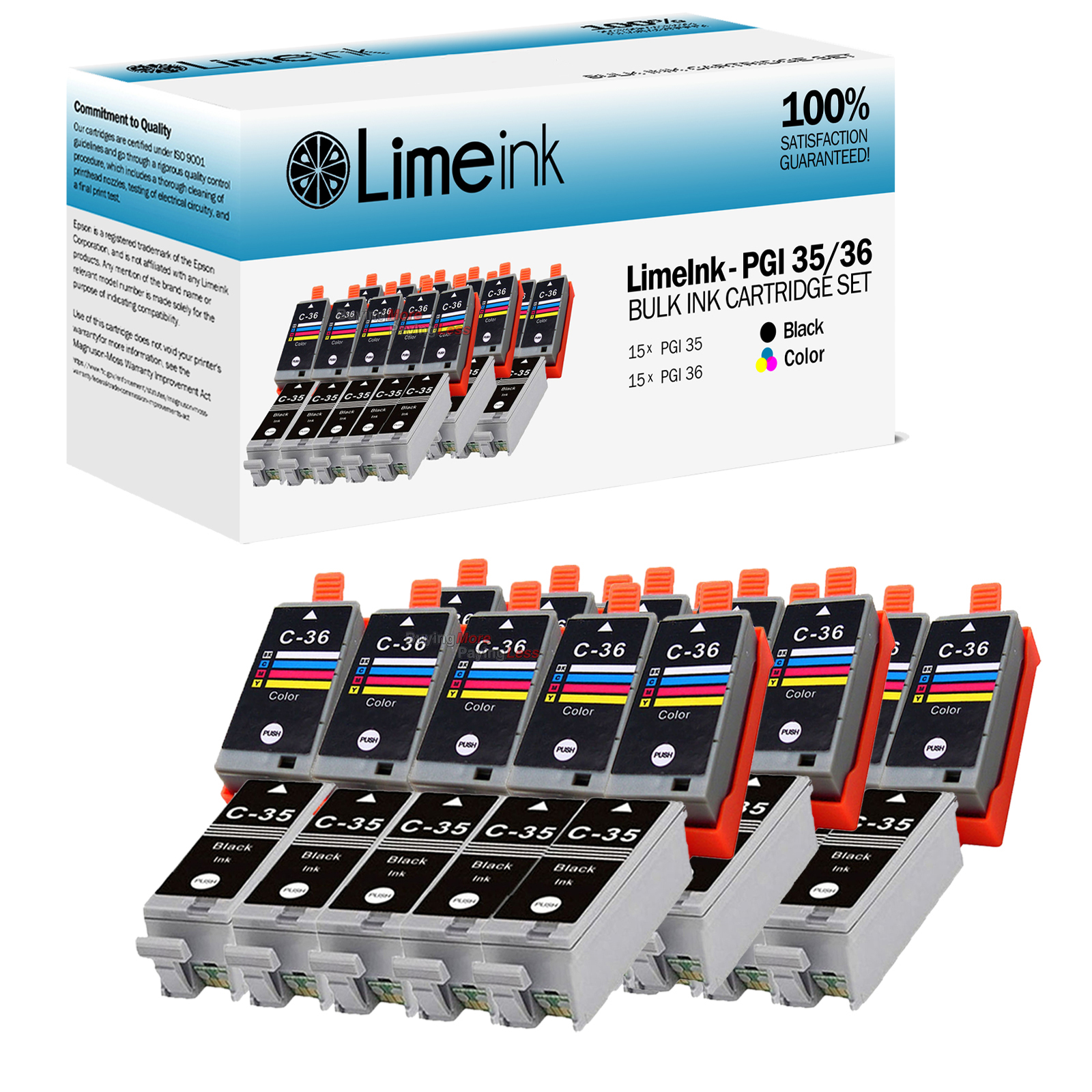 30 ink cartridges CLI-36 PGI-35 for Canon Pixma ip100 Printer 1509B002 1511B002
