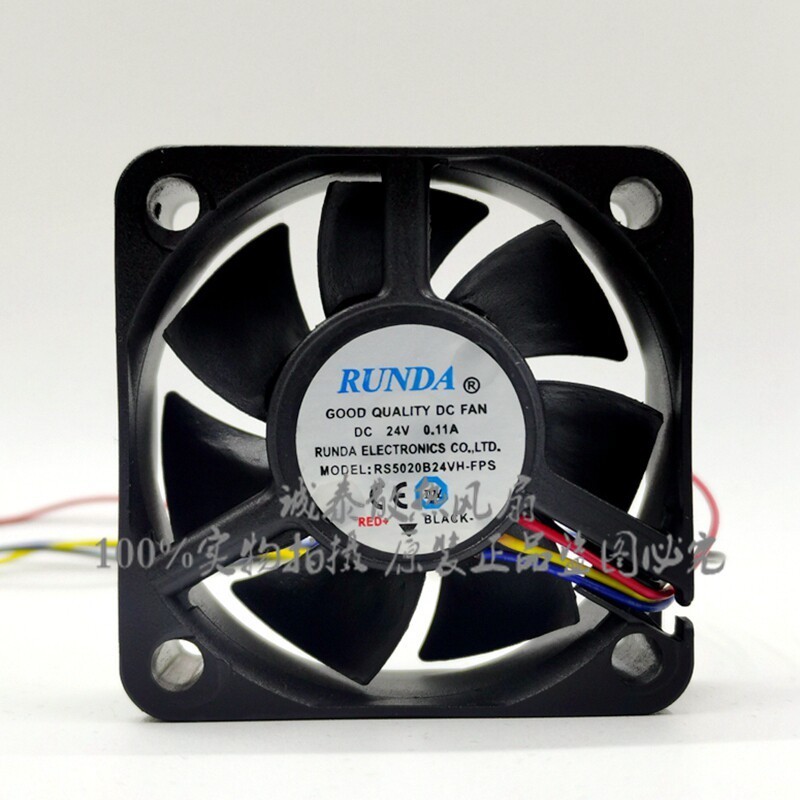 1PCS RUNDA RS5020B24VH-FPS DC24V 0.11A 4-wire Inverter Server Fan