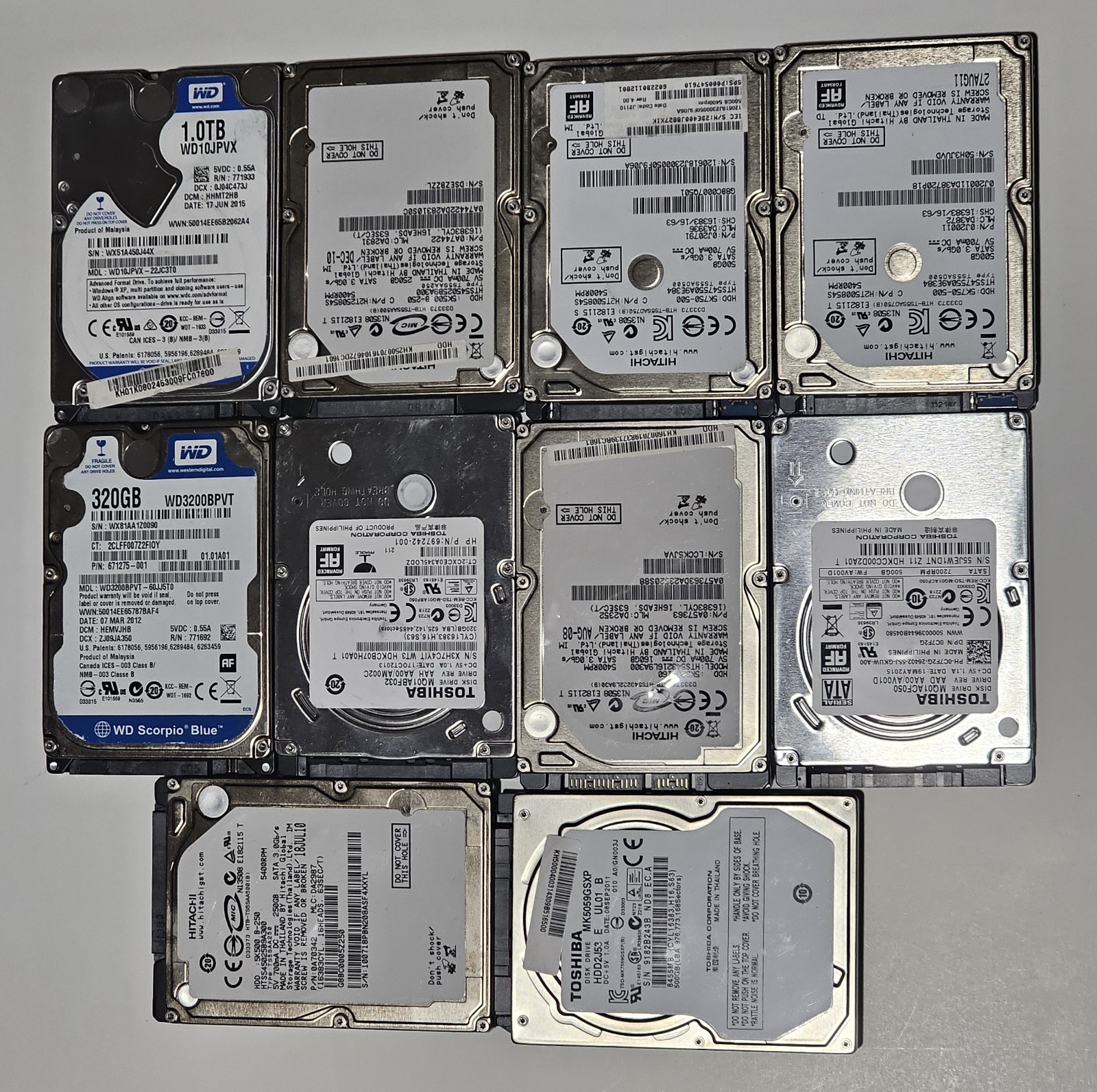 2.5" Laptop Hard Drive | 1TB 750GB 500GB 250GB 160GB | PS4 Compatible | Tested