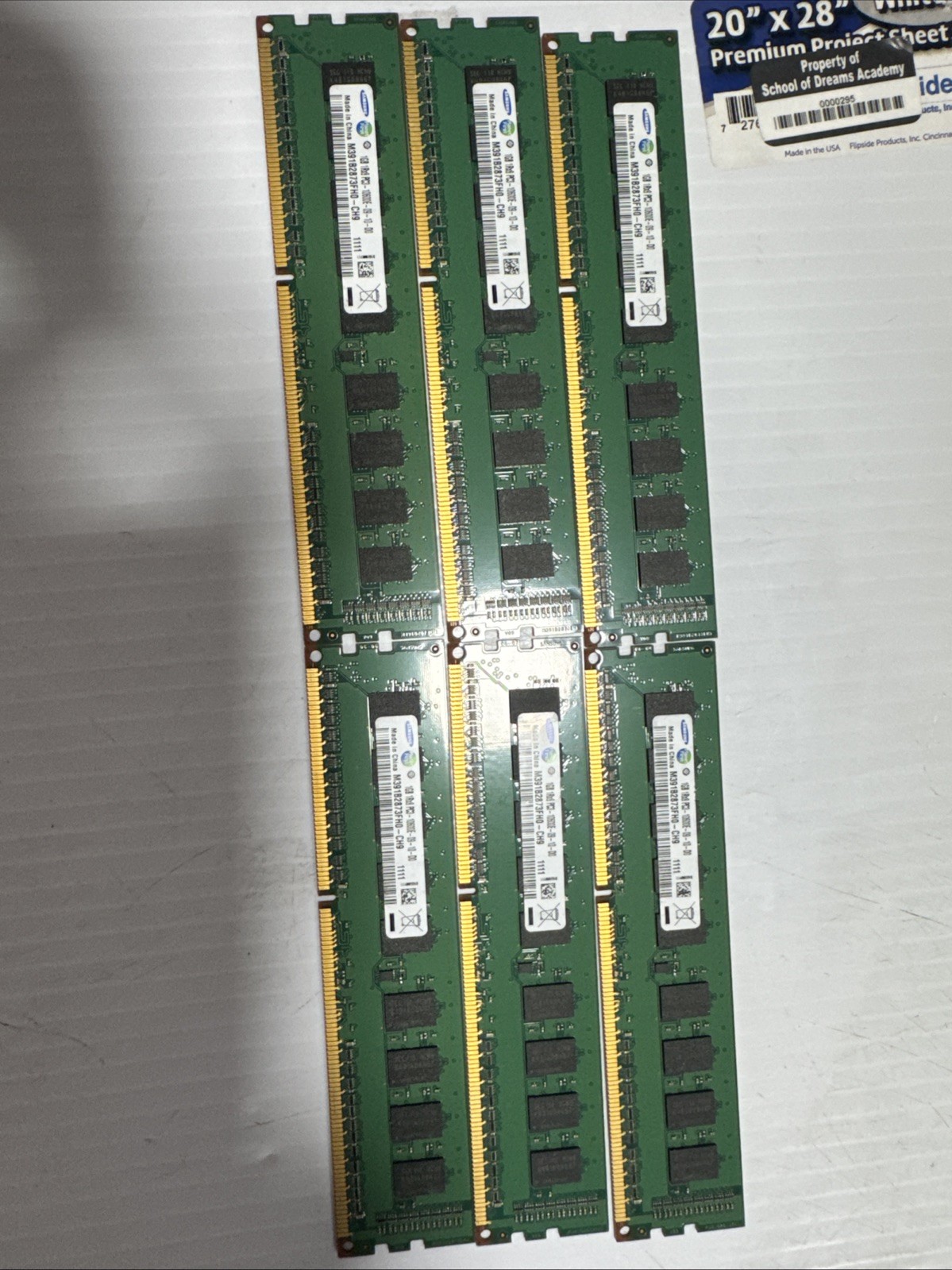 LOT  6 Samsung 1GB M391B2873FHO-CH9 1GB