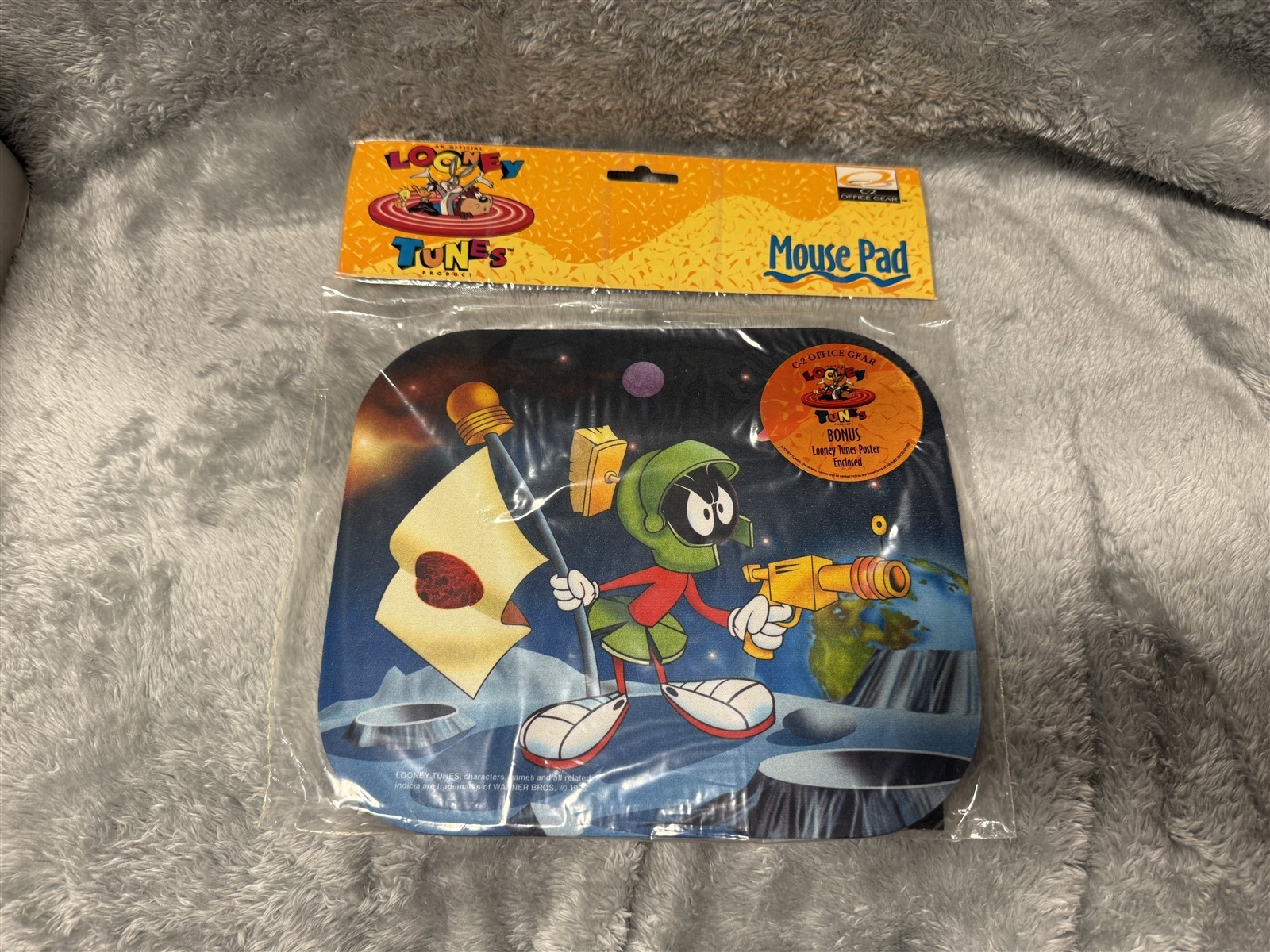 VINTAGE 1994 C-2 LOONEY TUNES MARVIN THE MARTIAN MOUSE PAD + POSTER
