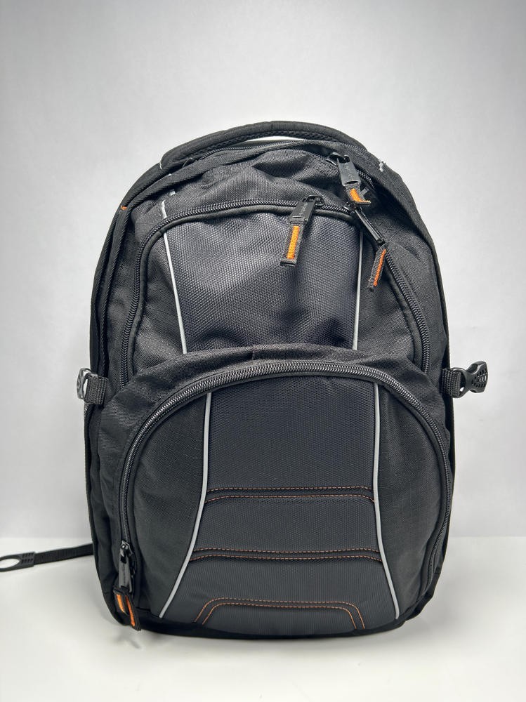 Amazon Basics Padded Laptop Backpack 17-Inch Travel Work School Bag, Black