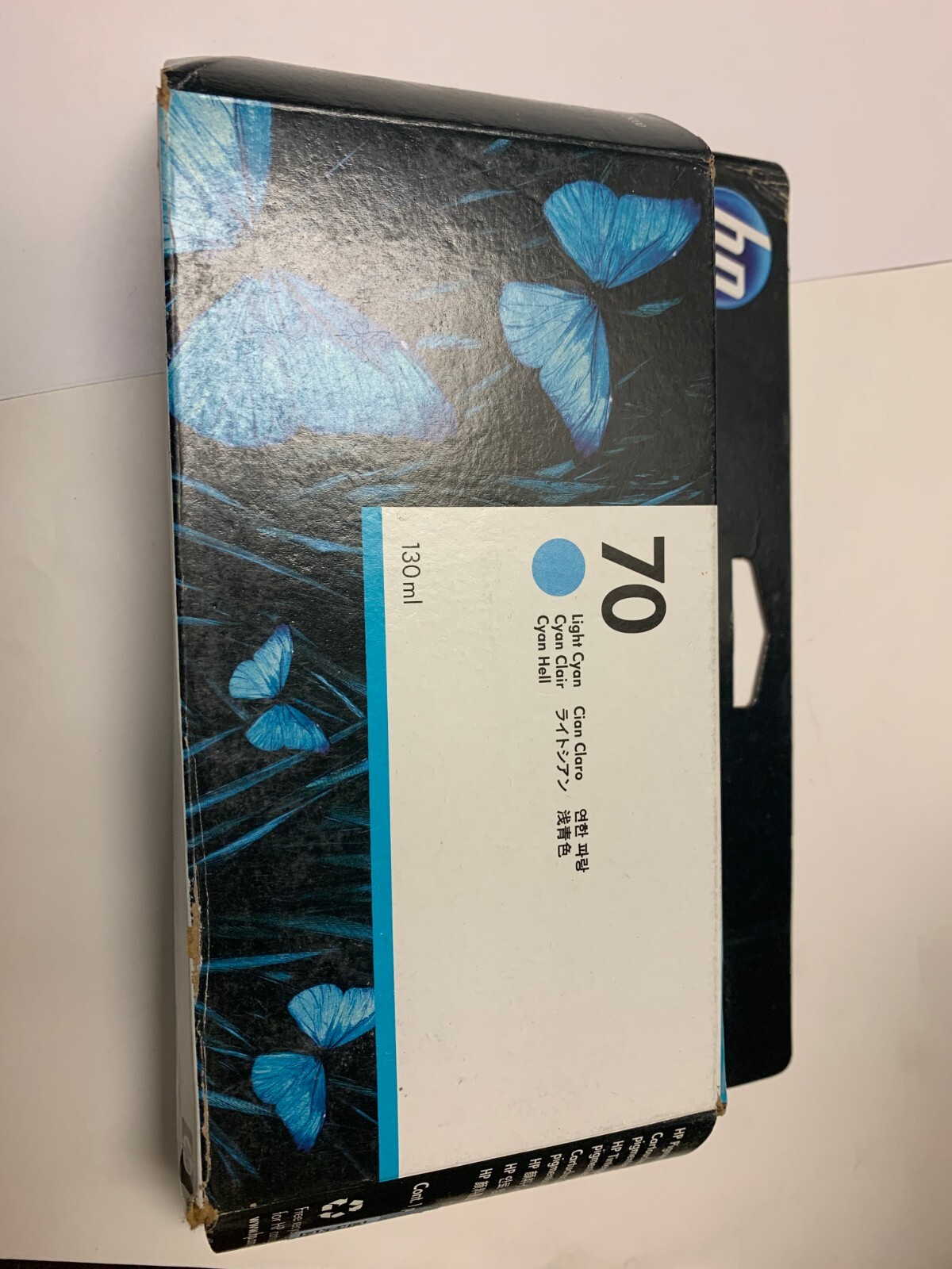 ONE GENUINE HP C9390A HP 70 Cyan Cartridge 130ML EOW: Apr 2023