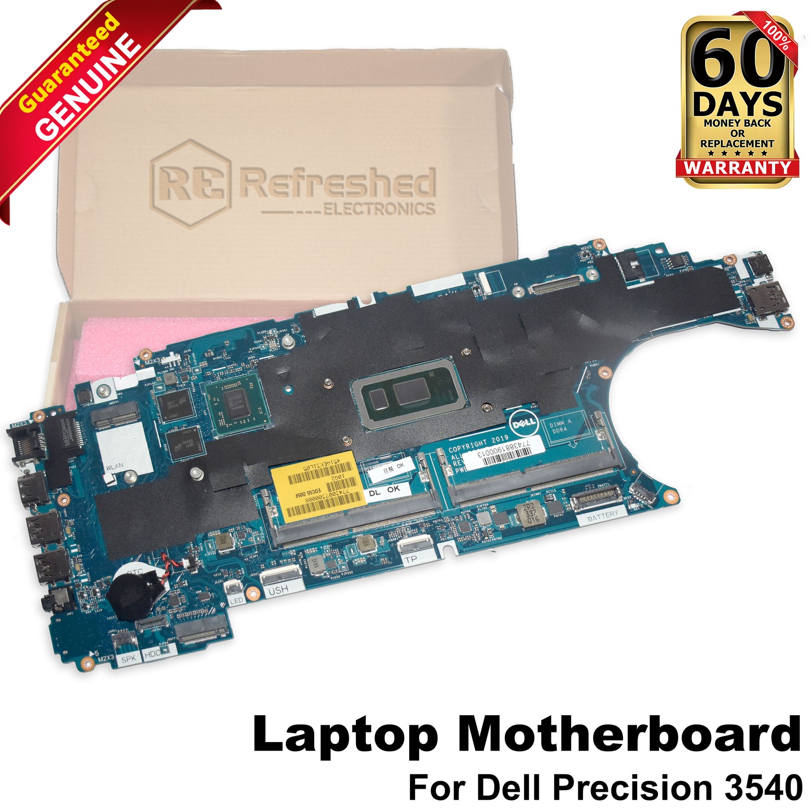 Dell Precision 3540 Motherboard i5-8365U 1.6GHz Quad-Core EDC50 LA-G902P 4C4X7