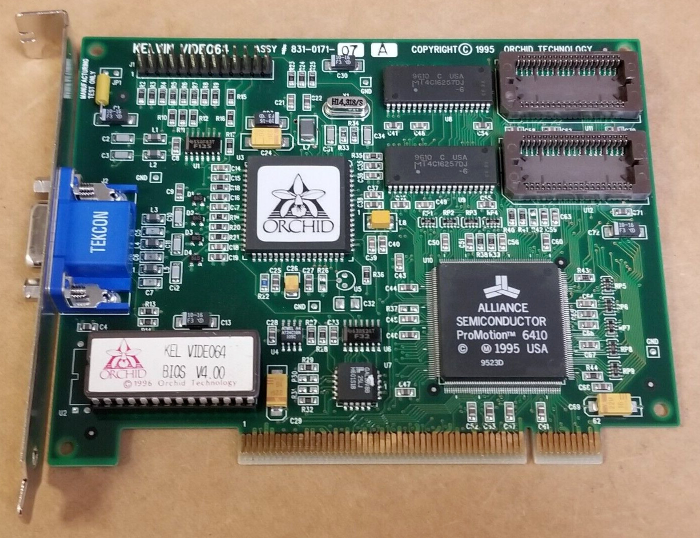Rare Orchid Technology Kelvn64 Alliance 1MB VGA Video Card DOS Retro Gaming #R4A