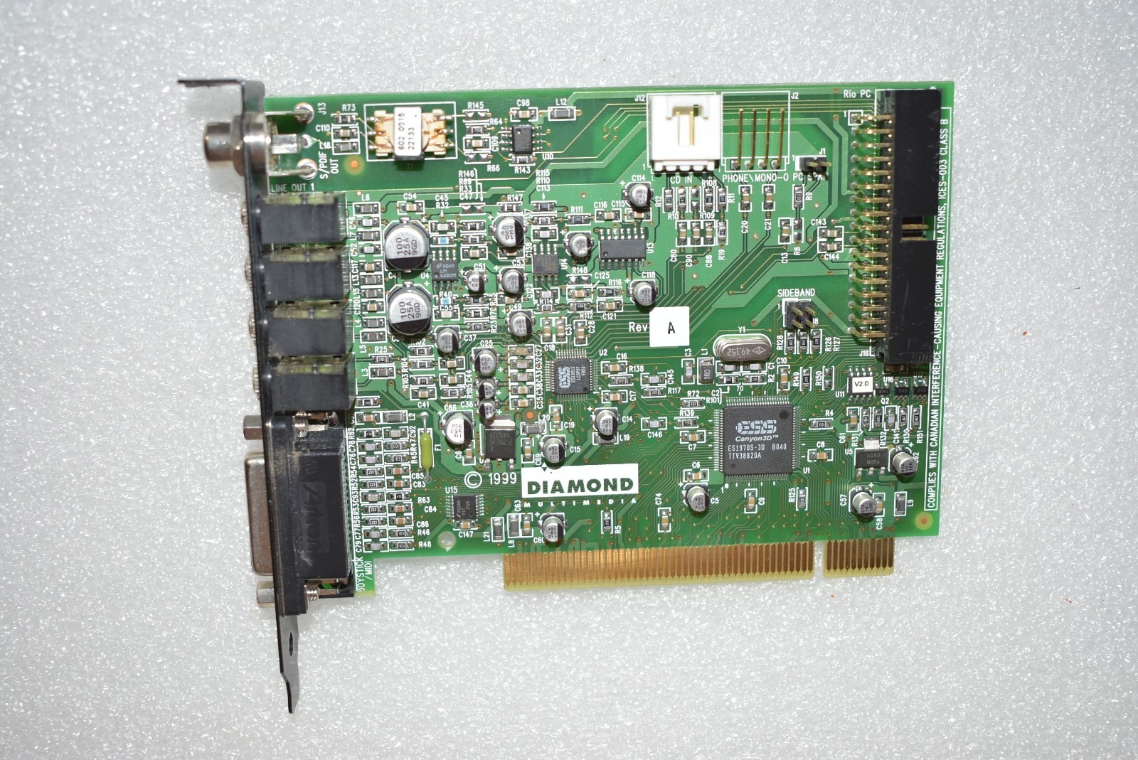 DIAMOND MONSTER SOUND MX400 ESS CANYON 3D ES1970S 4CH QUAD PCI SOUND CARD