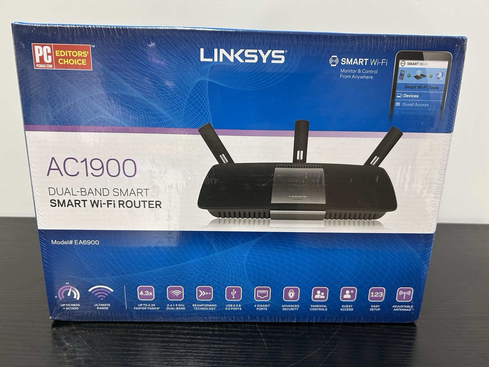 Linksys AC1900 EA6900 Dual Band Smart Wi-Fi Gigabit Router Easy Setup NEW SEALED