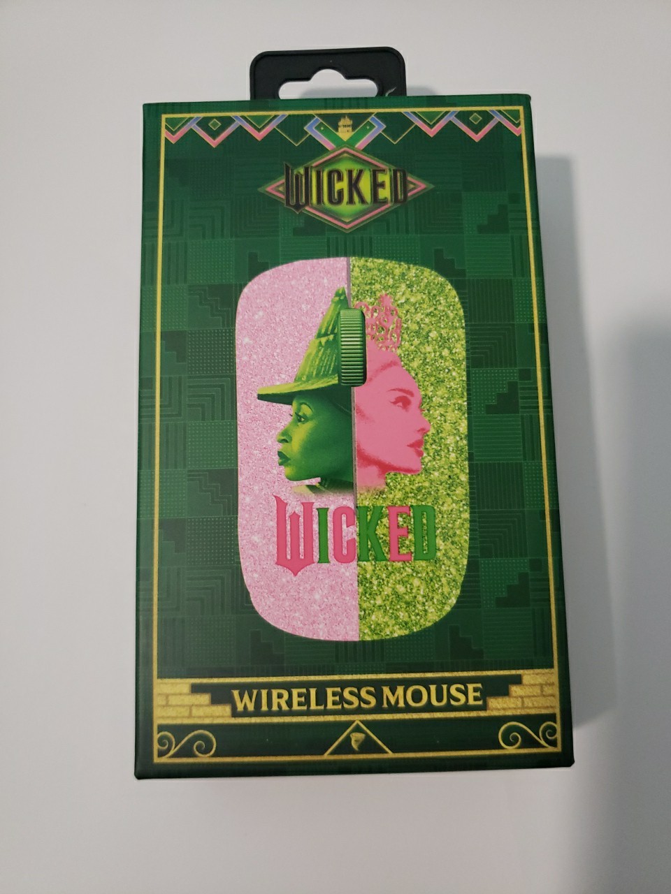 Movie WICKED Wireless Mouse Elphaba & Glinda Pink & Green NIB