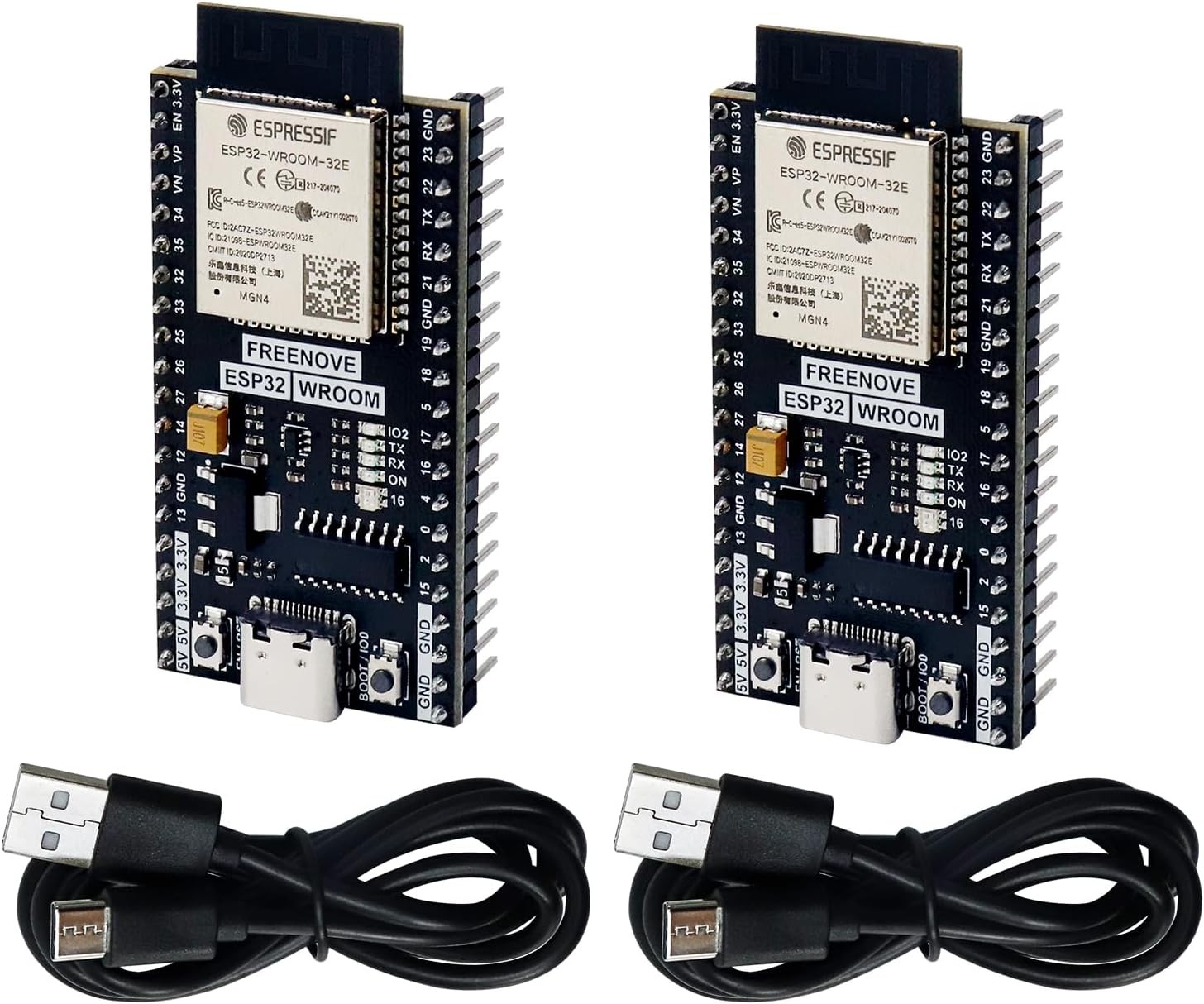 Freenove ESP32 Dev Board Kit (2 Pack), Dual-core 32-bit 240 MHz Microcontroll...