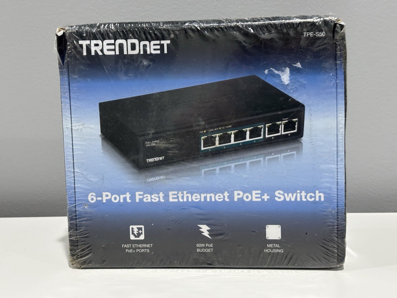 TRENDnet TPE-S50 6-Port Fast Ethernet PoE+ Switch New In Box
