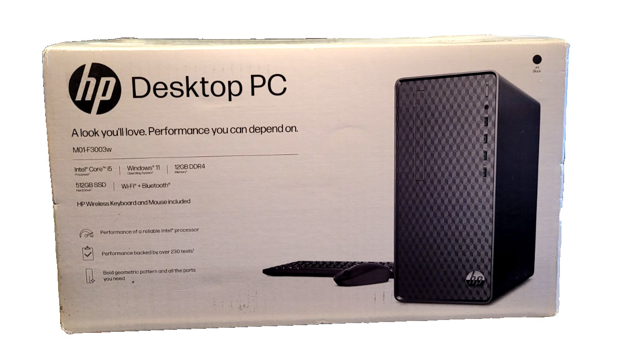 HP M01 Desktop Computer 13th Gen Core i5-13400 4.60GHz 12GB 512GB SSD Win 11