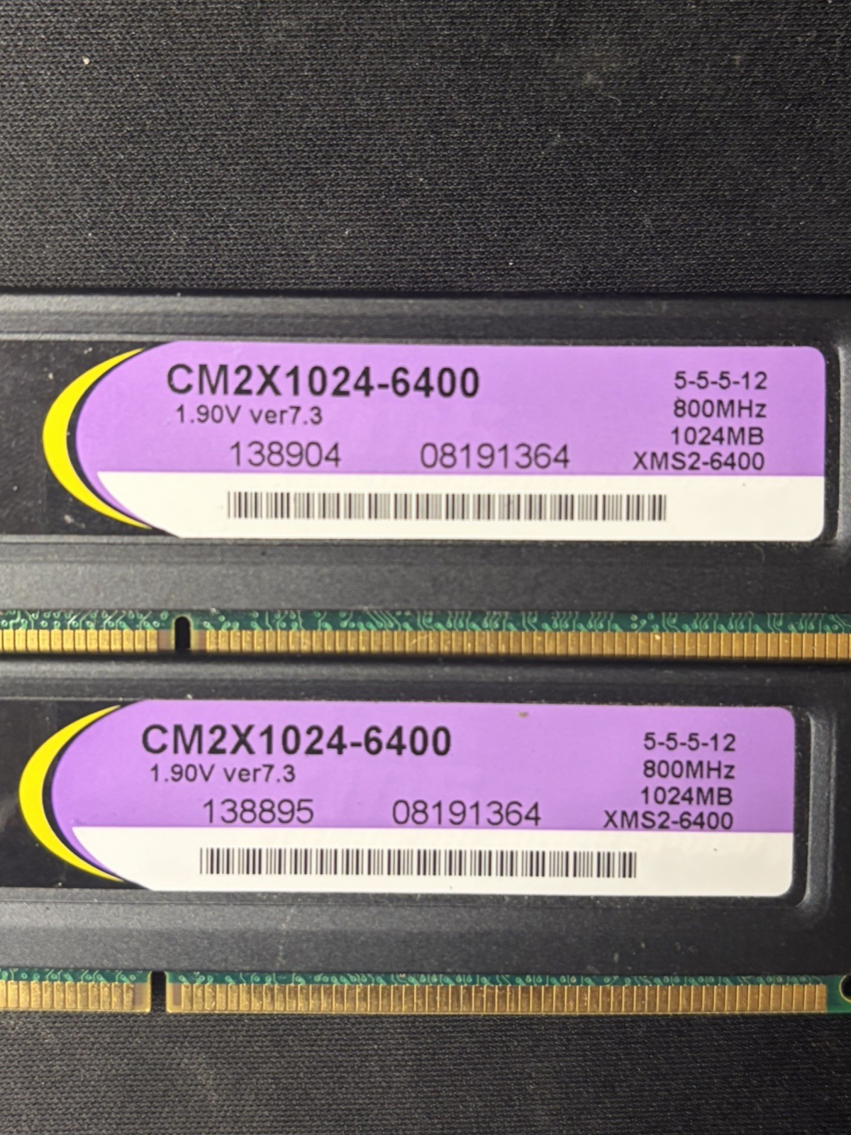 (2) Corsair XMS2 Xtreme Performance DDR2 Memory CM2X1024-6400C4 - 