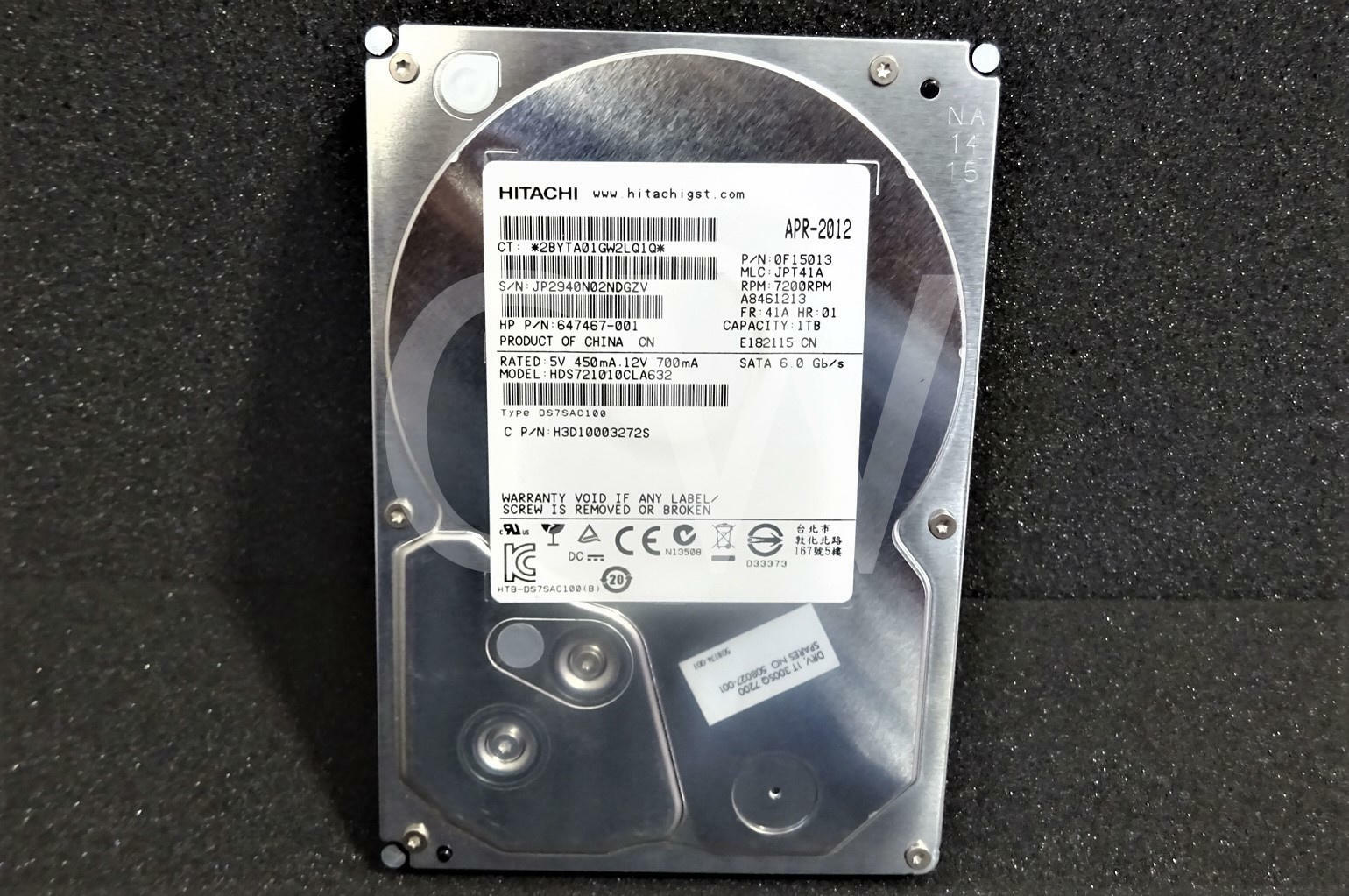 HDS721010CLA632 Hitachi 1TB 7200RPM 6Gbps 3.5" SATA HDD Hard Drive 0F15013
