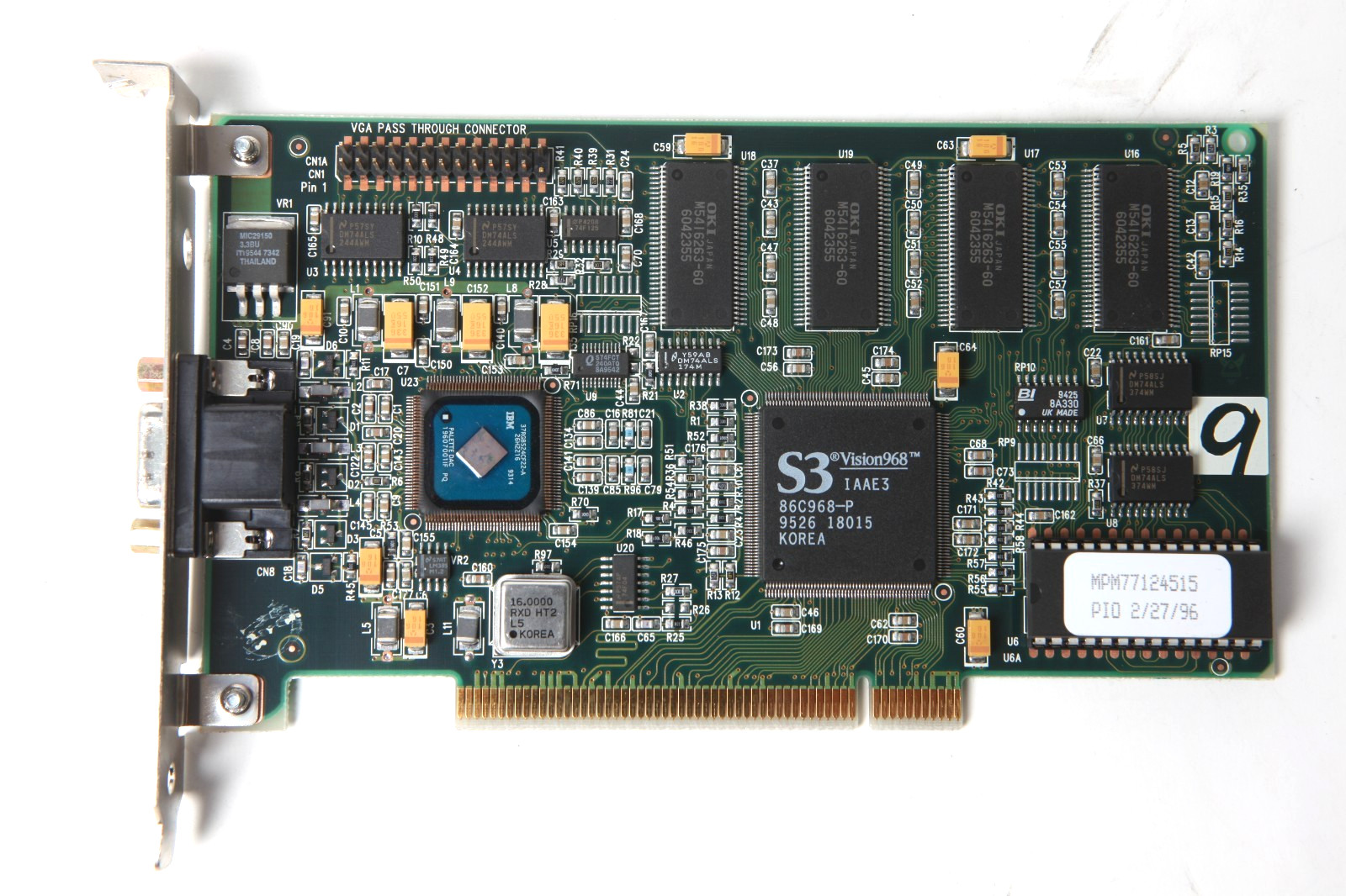 Number Nine 9FX Motion 771 S3 Vision 968 PC00BPZ0-3 Video Card GPU w/WARRANTY