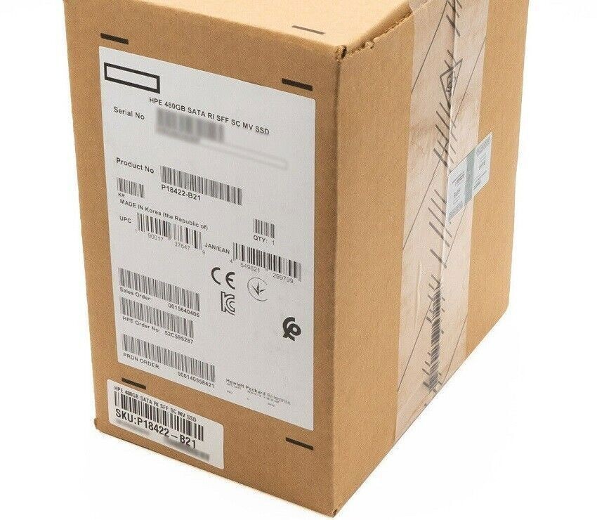 HPE P18422-B21 480GB P18482-001 2.5" SFF SATA 6Gbps SSD for G8 G9 Gen10 server