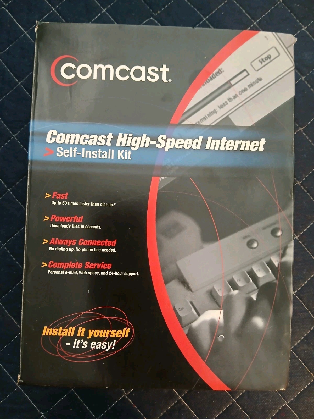Vintage ComCase High-Speed Internet Self-Install Modem Kit 