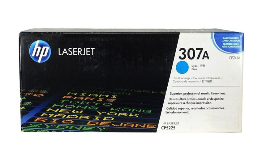 Sealed Genuine OEM HP 307A (CE741A) Cyan Toner Cartridge CP5225 CP5225n CP5225DN