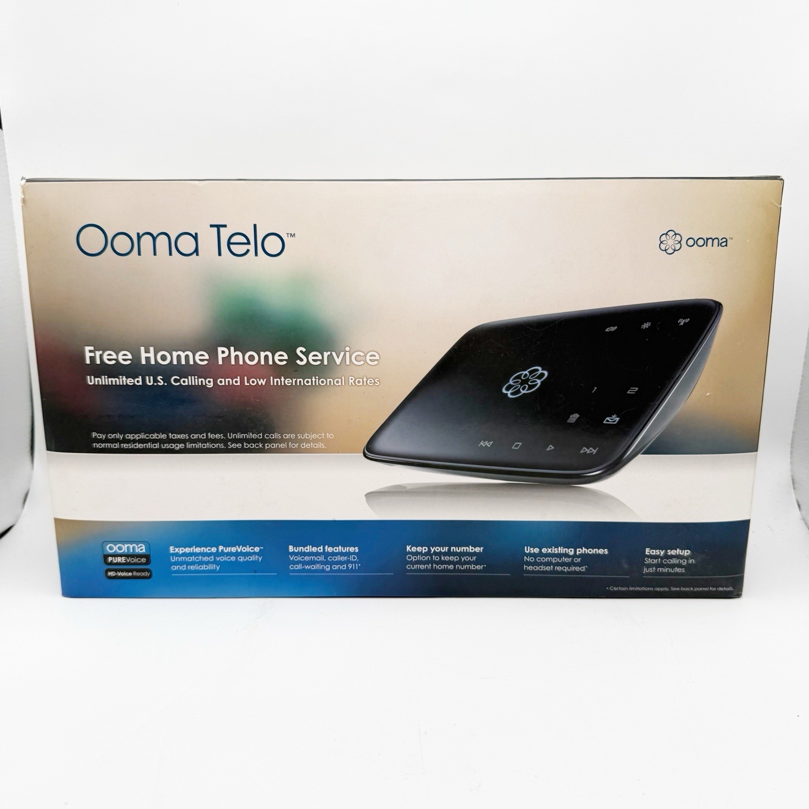 OOMA TELO 892943002100 Ooma Telo VoIP Home Phone Service New Sealed