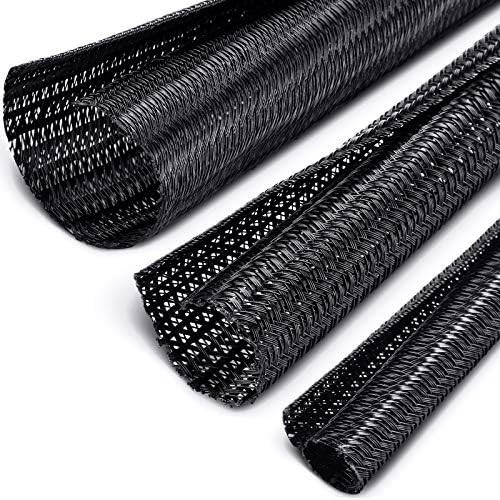 3 Pieces Cord Protector Wire Loom Tubing Cable Sleeve Split Sleeving for USB Cha