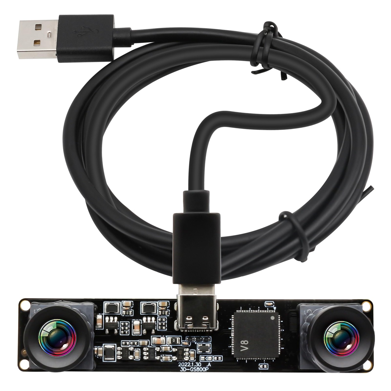 IEights 210fps Dual Lens Mono Global Shutter USB Camera, 800P OV9281 UVC Sync...