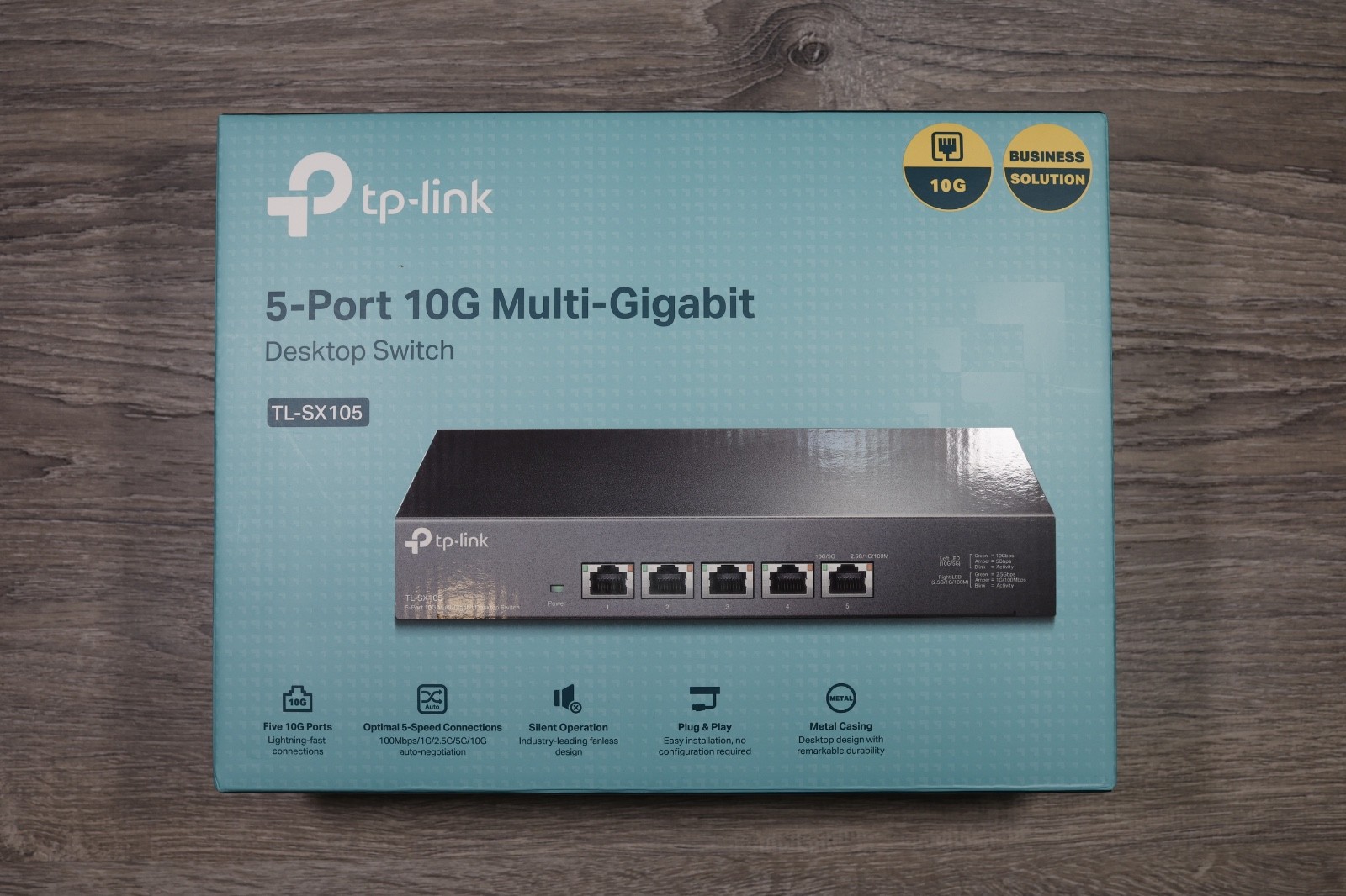 TP-Link TL-SX105 5-Port 10G Multi-Gigabit Unmanaged Desktop Ethernet Switch