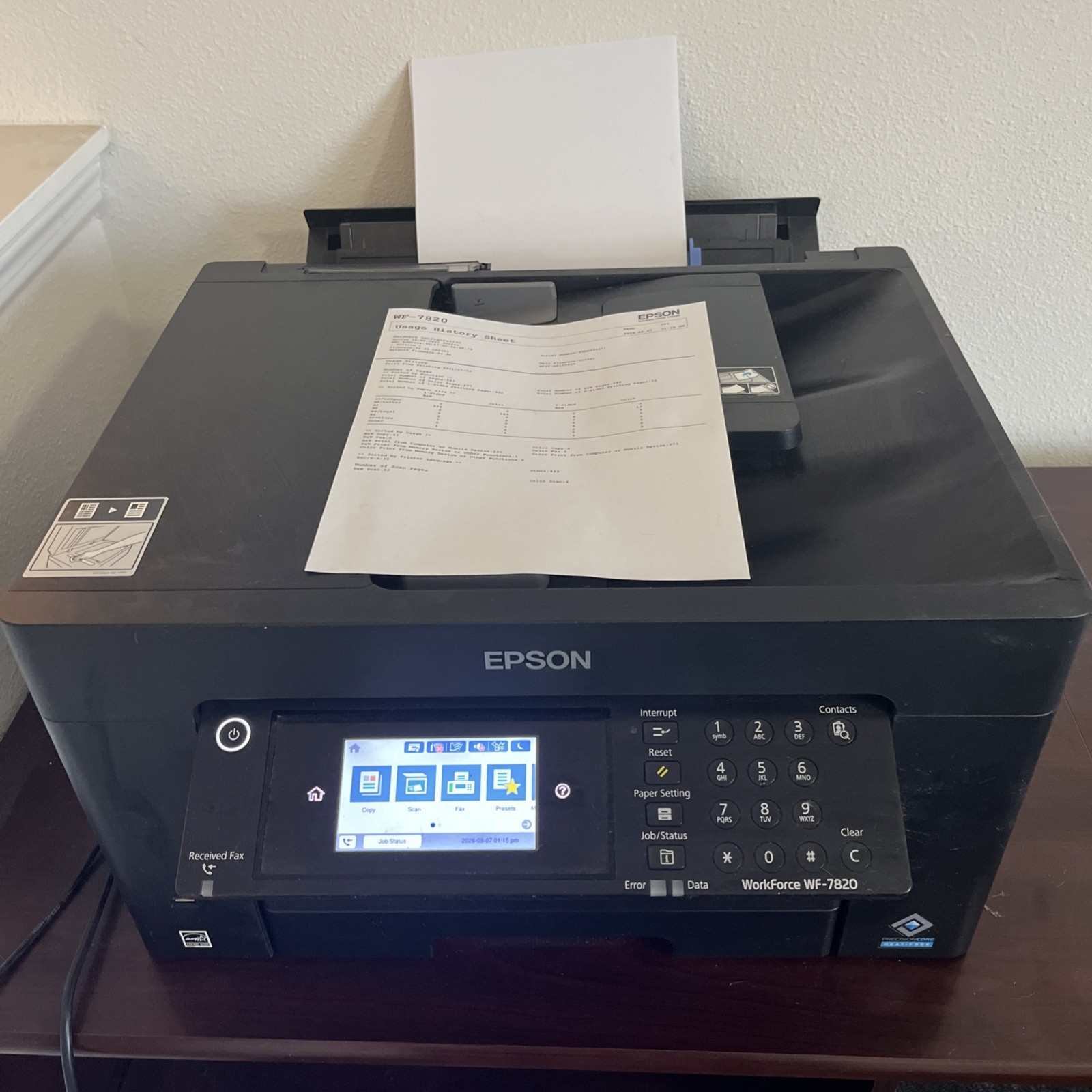 Epson WorkForce Pro WF-7820 Wireless All-in-One Color Inkjet Printer w/ INK