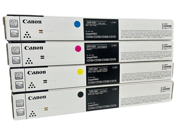Genuine Canon GPR-1001  Toner Set, Black, Cyan, Magenta, Yellow, High Yield