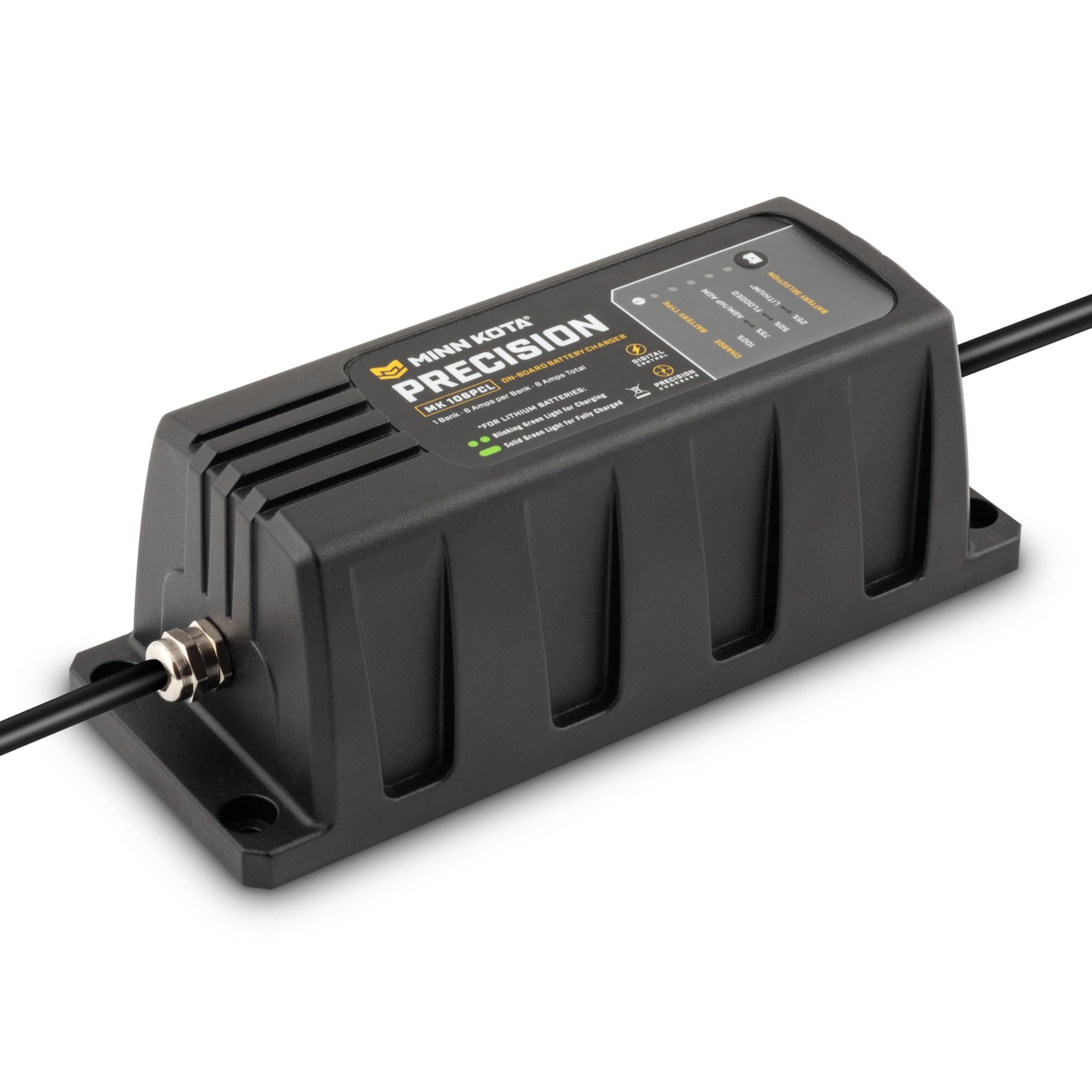 Minn Kota Precision MK-106PCL On-Board Marine Battery Charger 1 Bank, 6 Amps