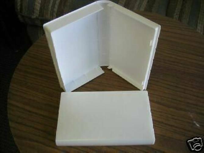 1 SET OF 6 NEW TOP QUALITY VHS LIBRARY CASES, BLK/CLR/WHT W/SLEEVE