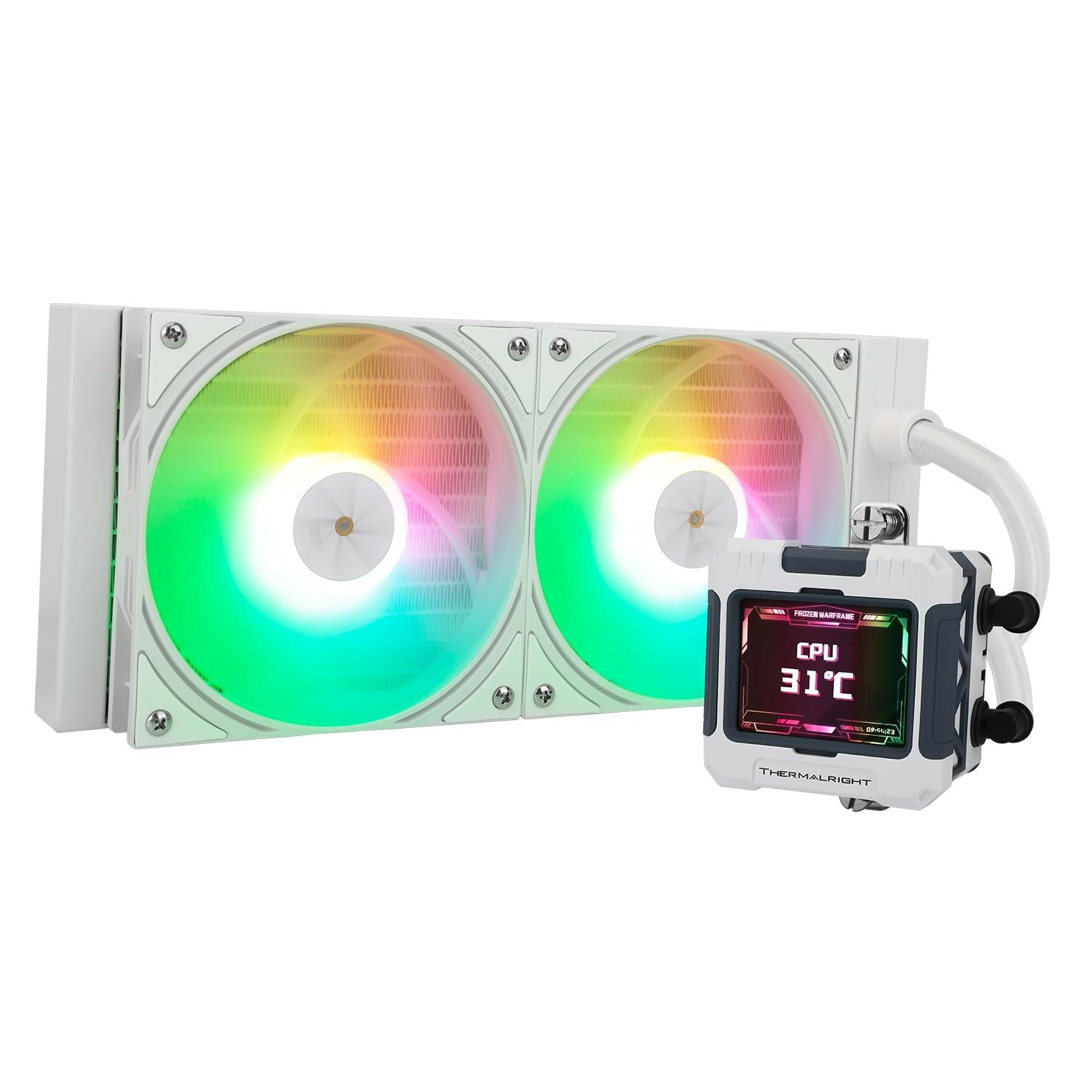 FW240 Black CPU AIO Cooler,PC 240 Specification Water Cooler System,IPS LCD S...