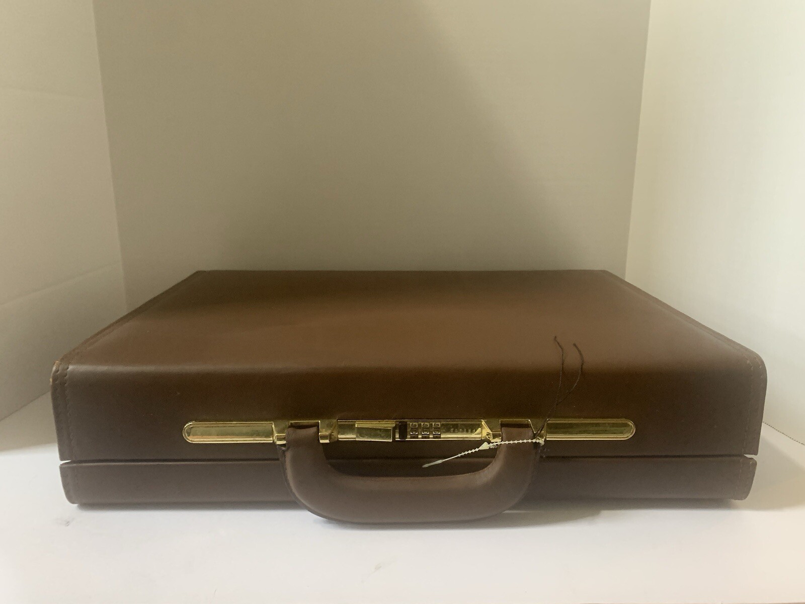 Savaage Solo Brown Vegan Leather Briefcase Portfolio Presto Lock New