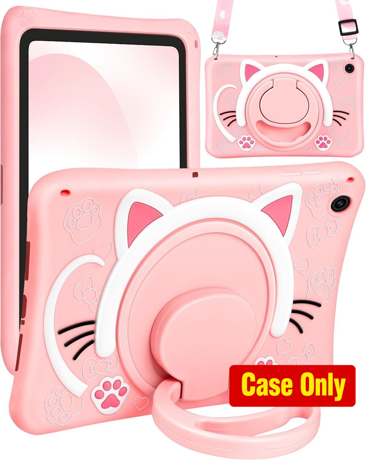 Case for Samsung Galaxy Tab A9 Plus 11” - Cute Cat Kawaii Design with Rotating S