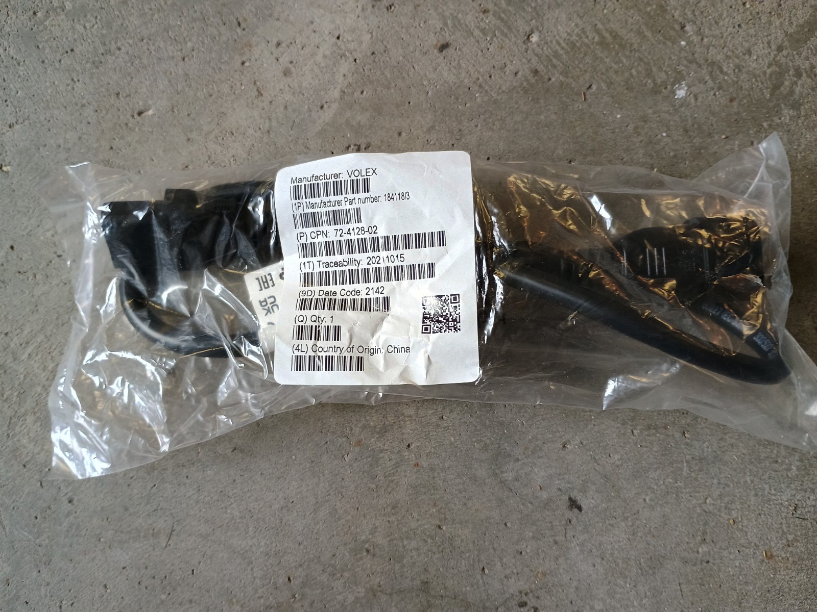 Cisco Jumper Genuine Volex 184118/3 72-4128-02 power cable