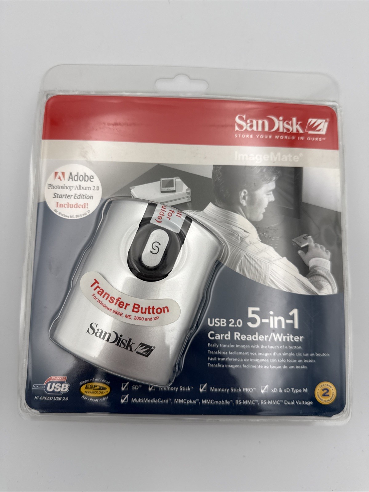 SanDisk ImageMate USB 2.0 5-in-1 Card Reader/Writer SDRR-99-A15 NEW & Sealed