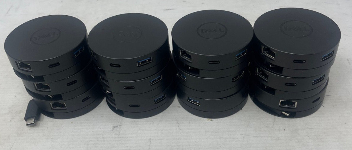 Lot of (22) Dell DA300 USB-C Mobile Dock Docking HDMI, DP, VGA, USB-C