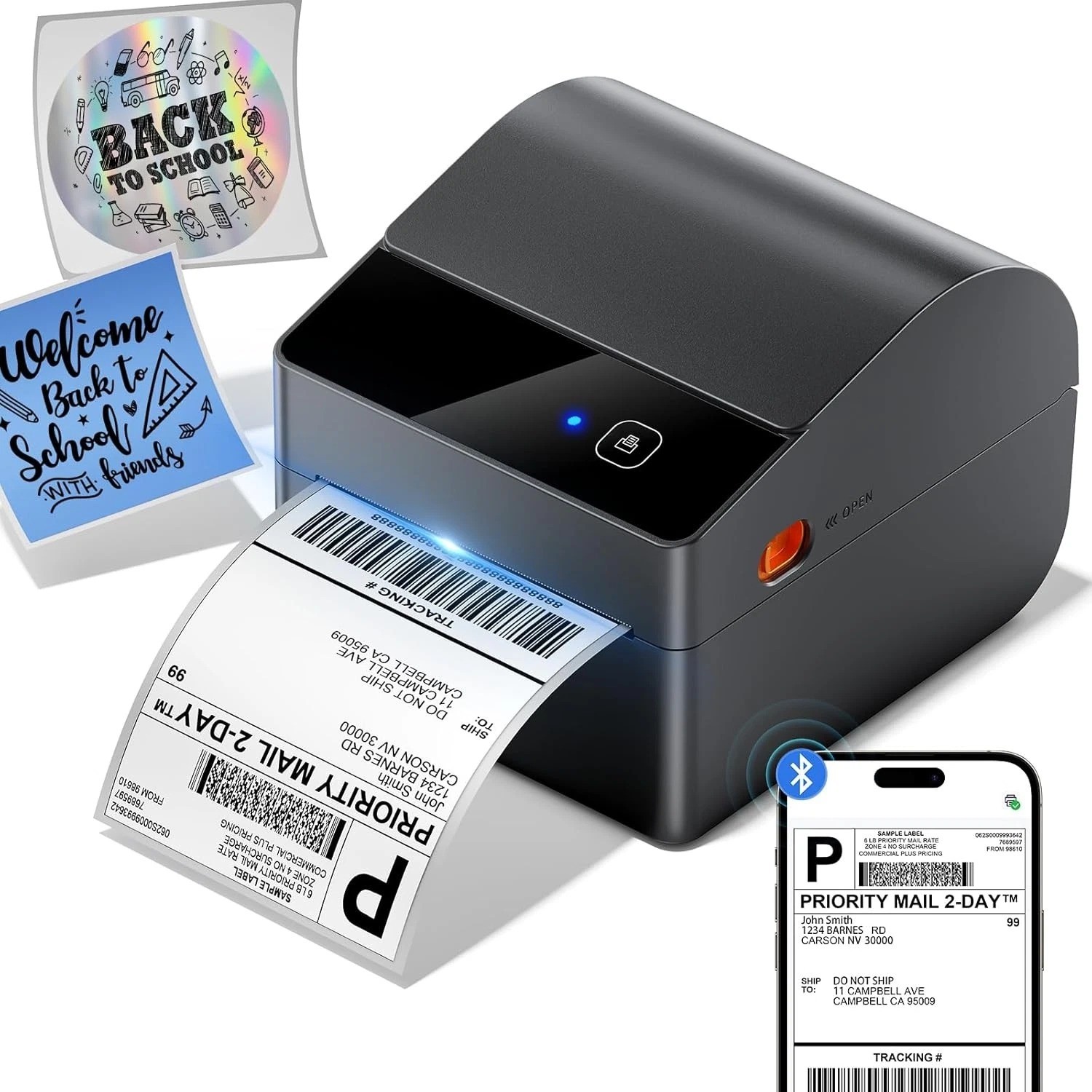 4x6 Thermal Shipping Label Printer Bluetooth Shipping maker USPS FedEx UPS lot