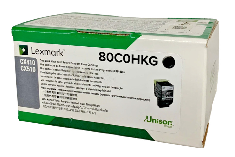 Original Lexmark 80C0HKG Black Toner. New Sealed Box, We Ship Fast