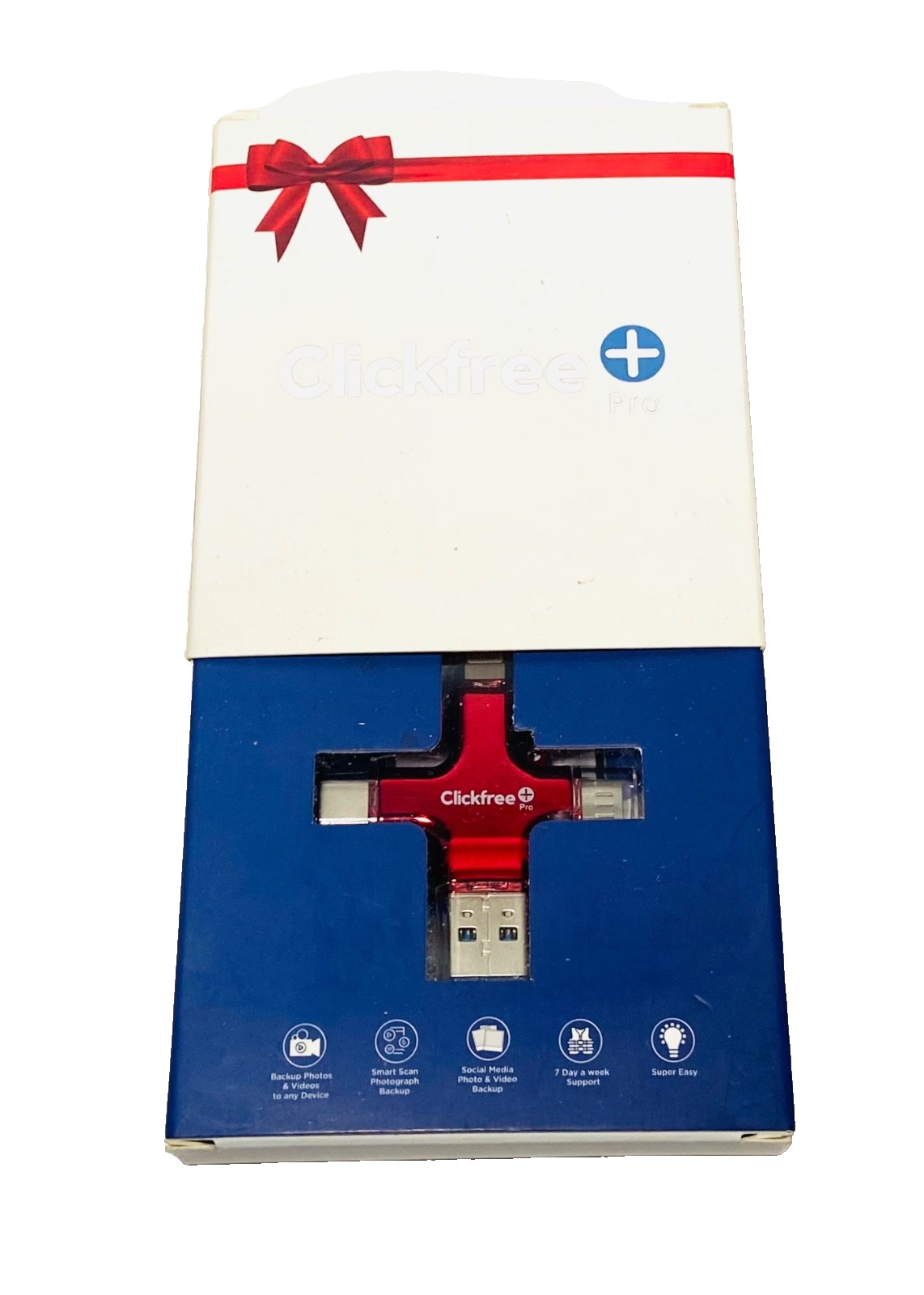 Clickfree Ultra USB Flash Drive Red for iPhone iPad Windows Amazon Devices