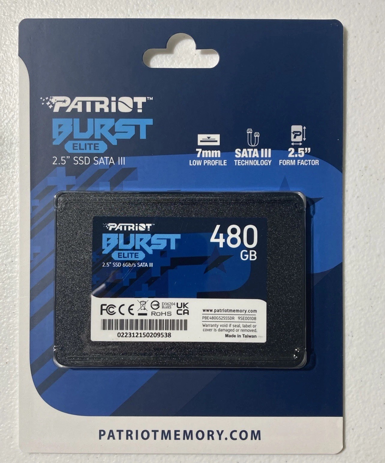Patriot Burst Elite 2.5" 480GB SATA III TLC Internal Solid State Drive (SSD) NEW