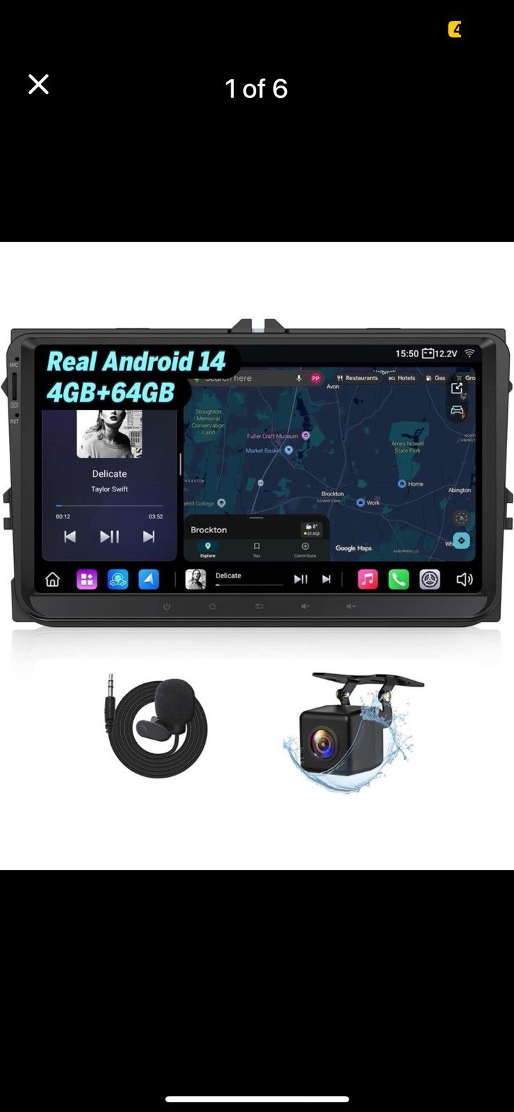 EononGMX7A 4G+64G Android 14 Car Stereo Compatible with,GMC/Chevy/Buick Wireless