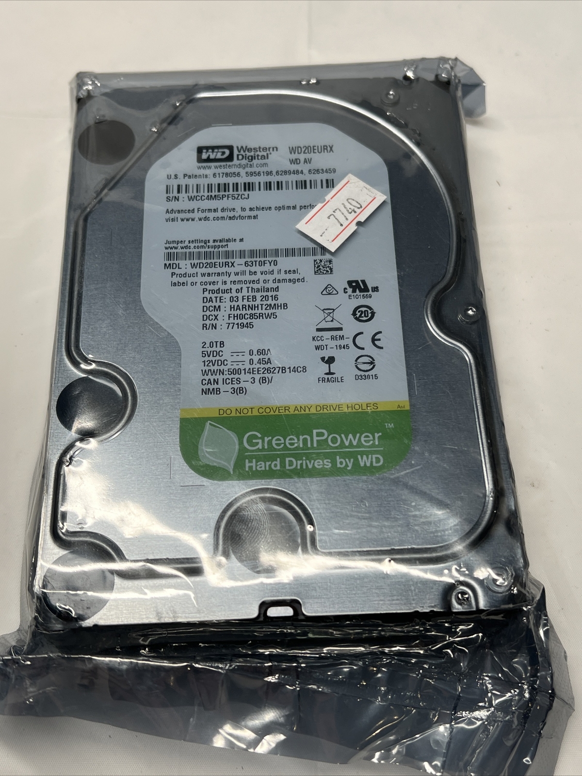 Western Digital WD20EURX-63T0FY0 NEW DEFECTS