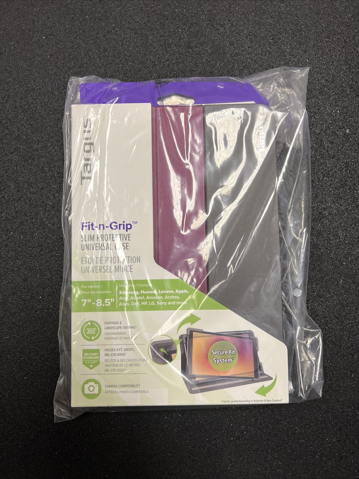 Targus THZ66207GL Fit-n-Grip 7"/8" Universal 360 Tablet Case