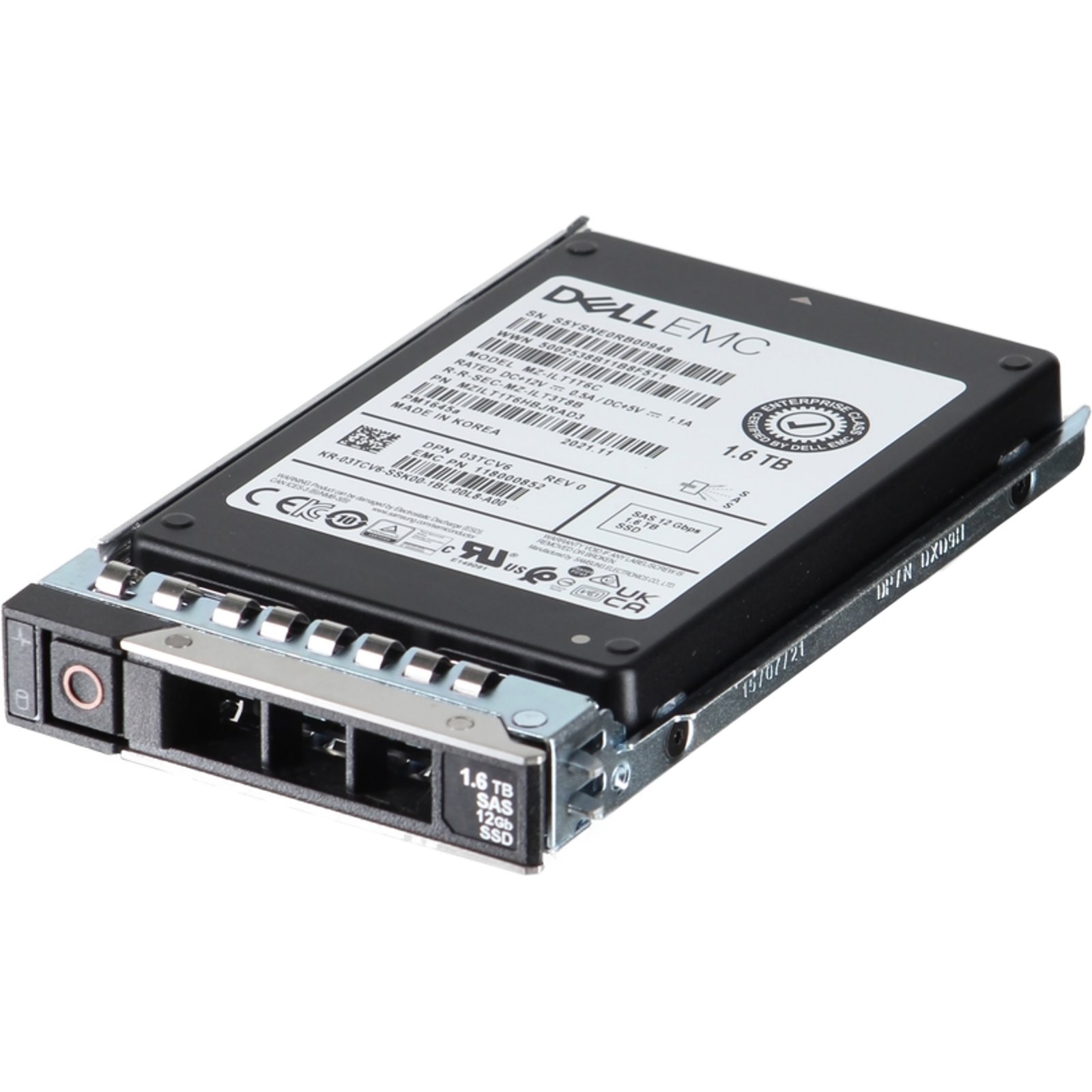 3TCV6 Dell 1.6TB 12Gbps SAS MU TLC 2.5 SSD PM1645a CPO -R