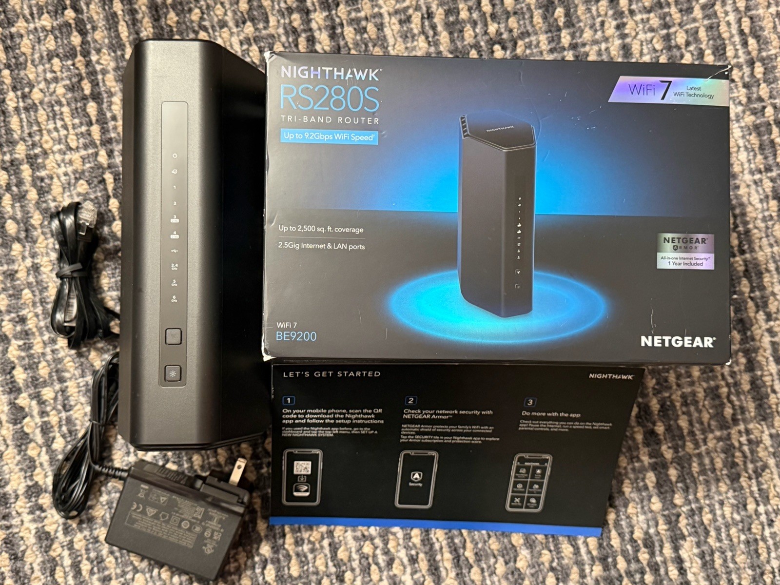NETGEAR Nighthawk ~ BE9200 ~ Wi-Fi 7 Tri-Band Router Model RS280 ~ Works Great
