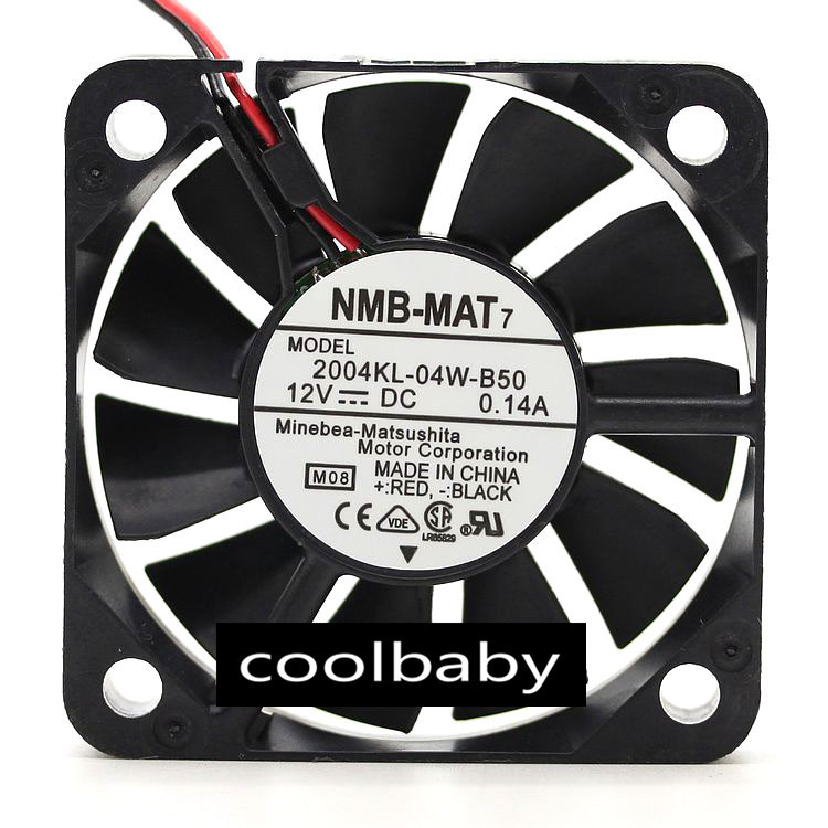NMB 2004KL-04W-B50 Fan 50*50*10mm 12V 0.14A 2Pin