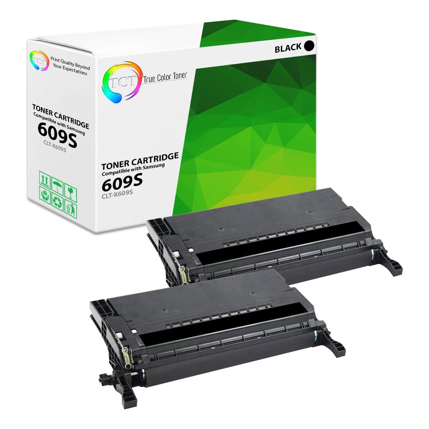 2Pk TCT CLT-609S K609S Black For Samsung CLP770 CLP770ND Compatible Toner