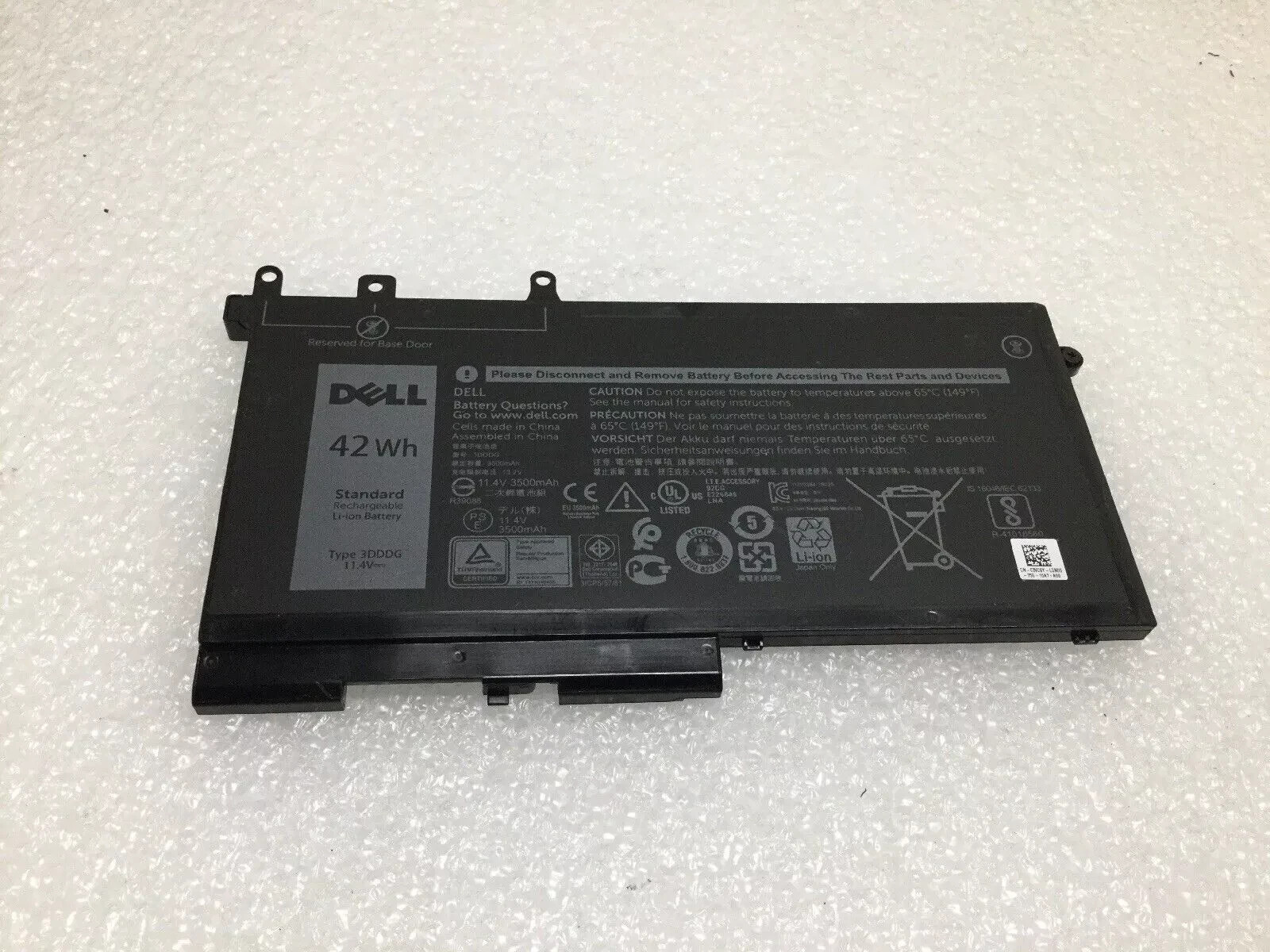 Original 3DDDG 42Wh Battery for Dell Latitude E5480 E5580 E5280 Laptop p/n 3VC9Y